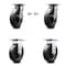 Service Caster 8 Inch Polyolefin Caster Set with Roller Bearing 2 Swivel Lock and 2 Rigid SCC SCC-35S820-POR-BSL-2-R-2 - alternate 4